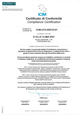 CERTIFICATO ICIM scadenza 02-04-2024